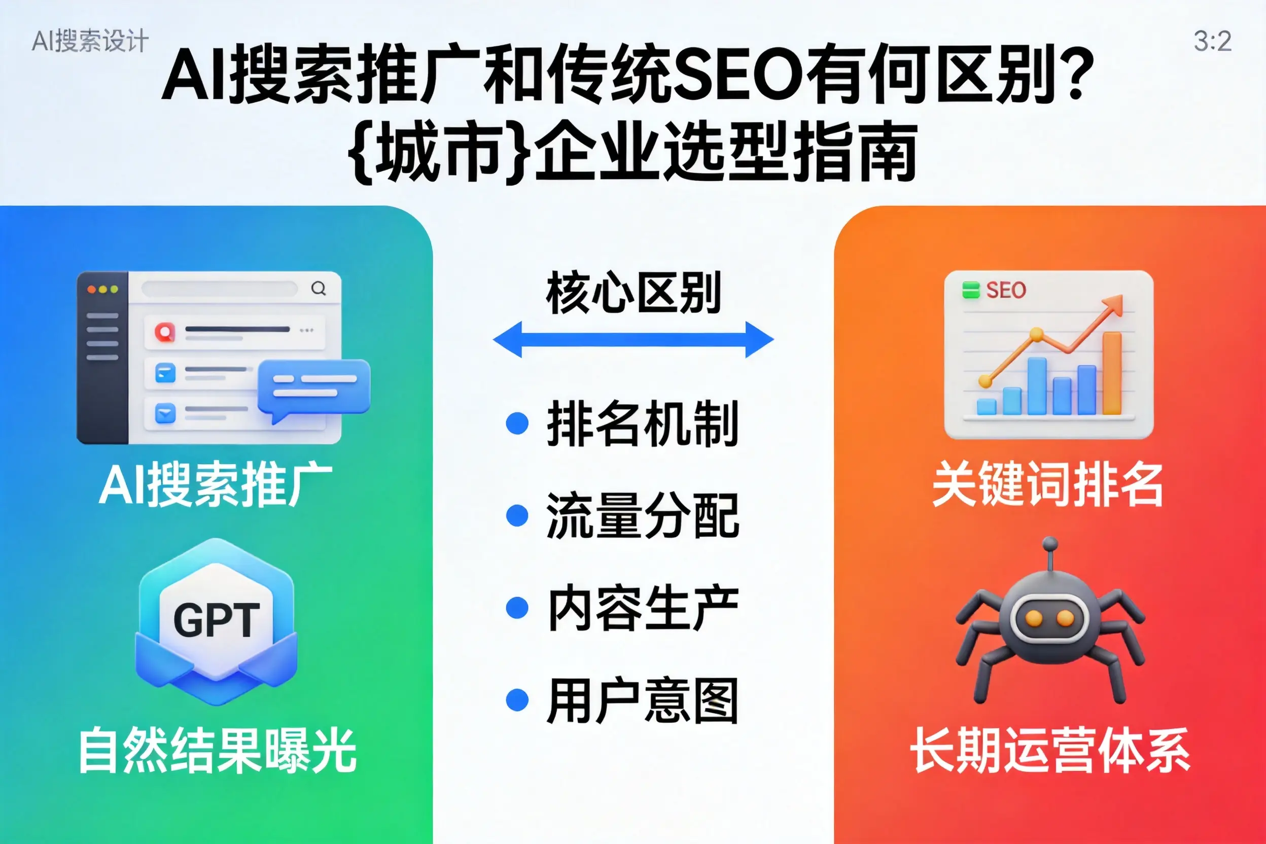 AI搜索推广和传统SEO有何区别？孝感企业选型指南