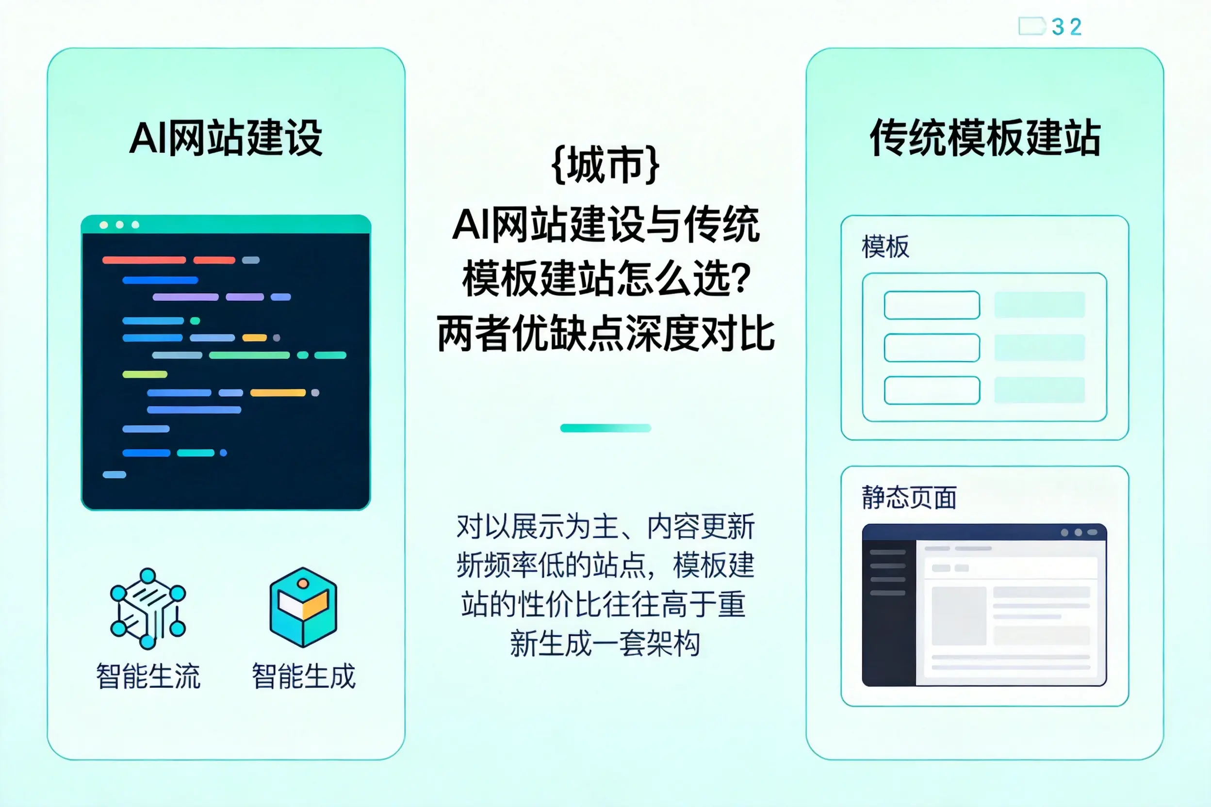 孝感AI网站建设与传统模板建站怎么选?两者优缺点深度对比