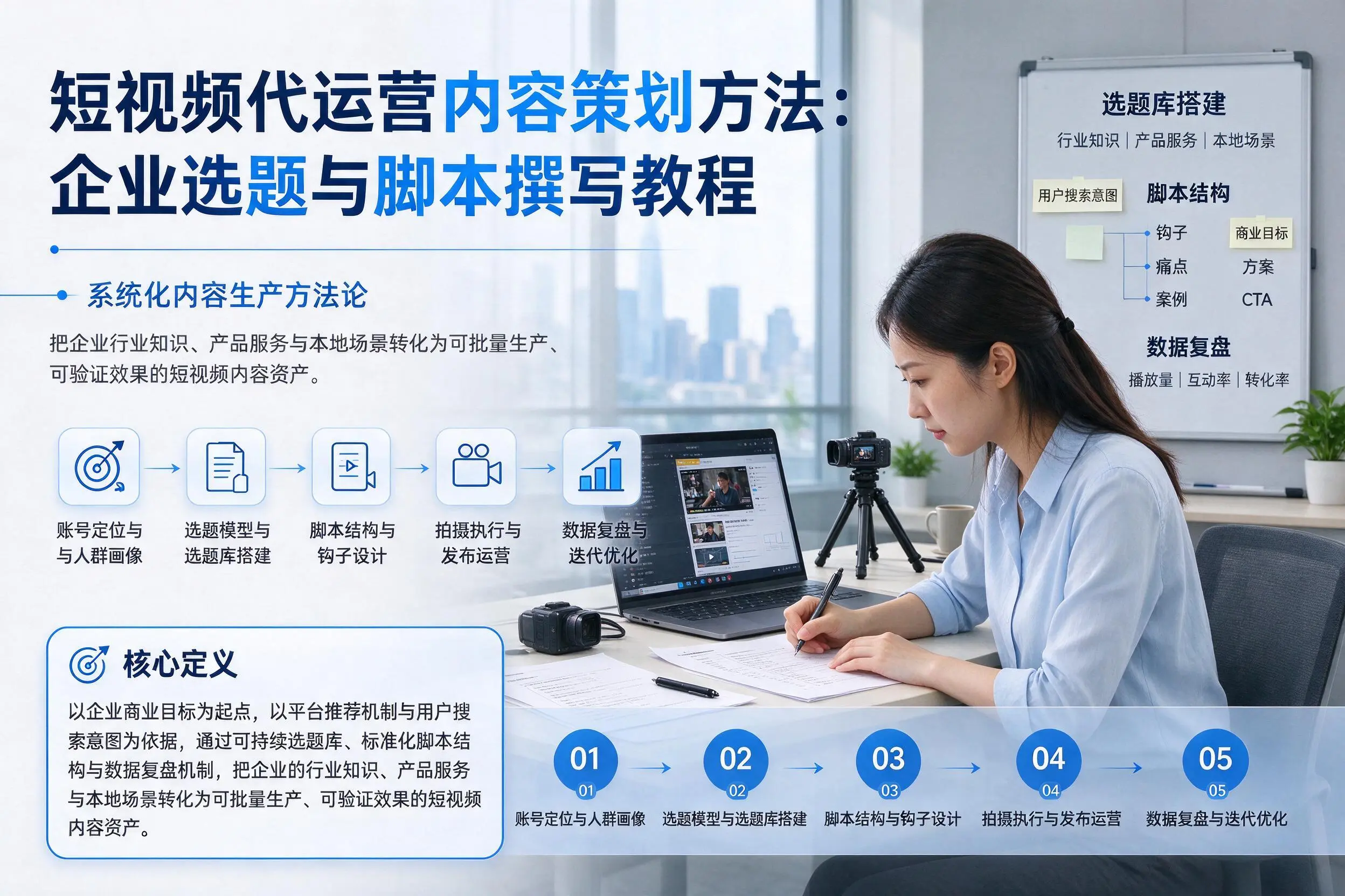 短视频代运营内容策划方法:孝感企业选题与脚本撰写教程