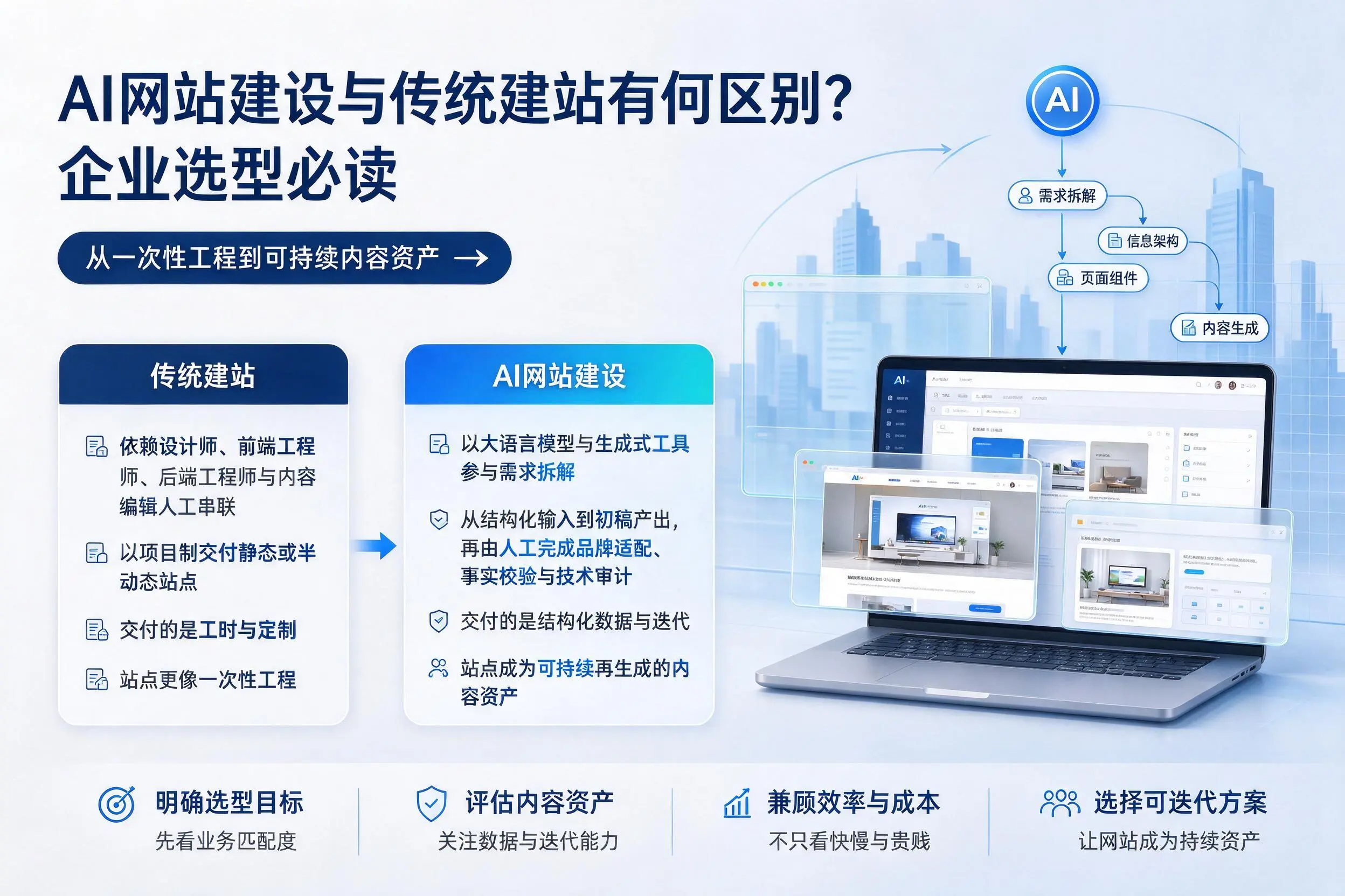 AI网站建设与传统建站有何区别?孝感企业选型必读