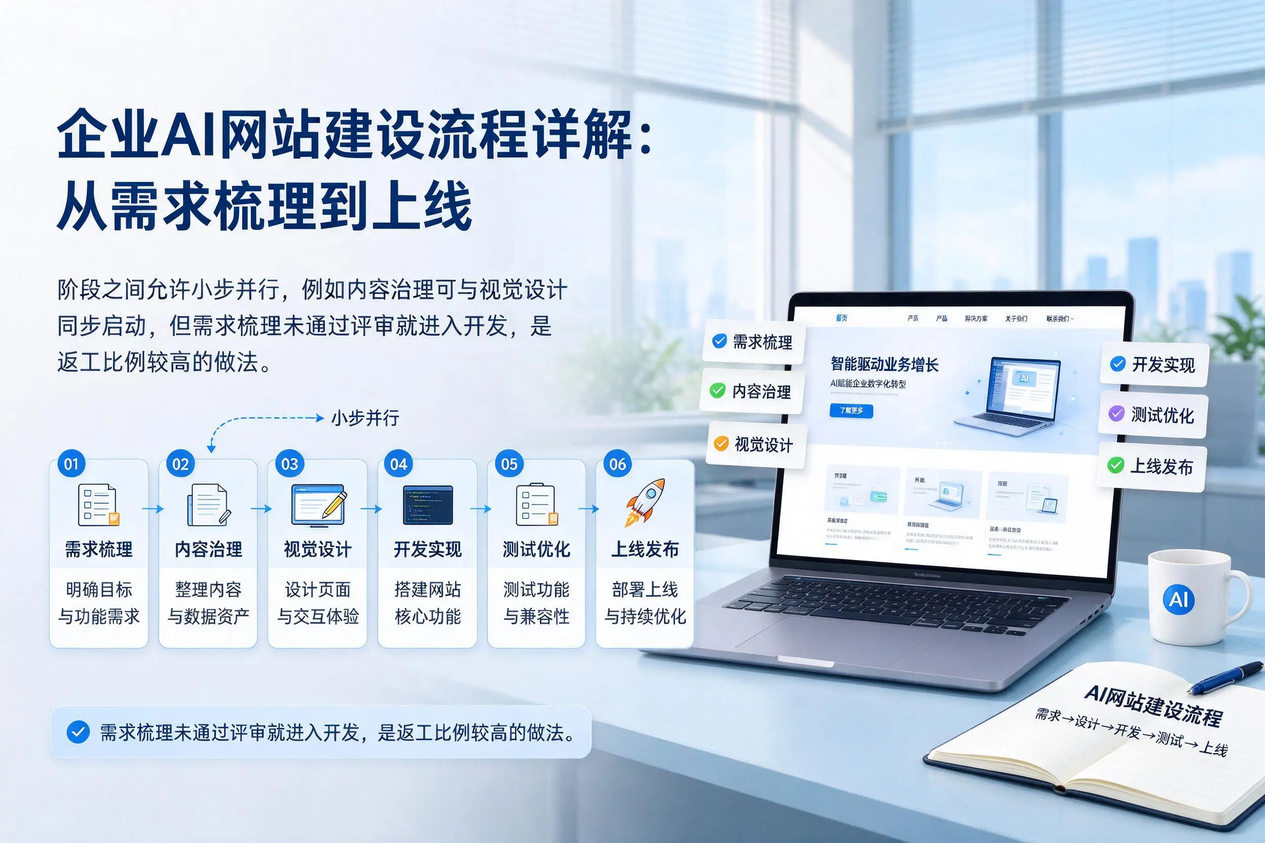孝感企业AI网站建设流程详解:从需求梳理到上线