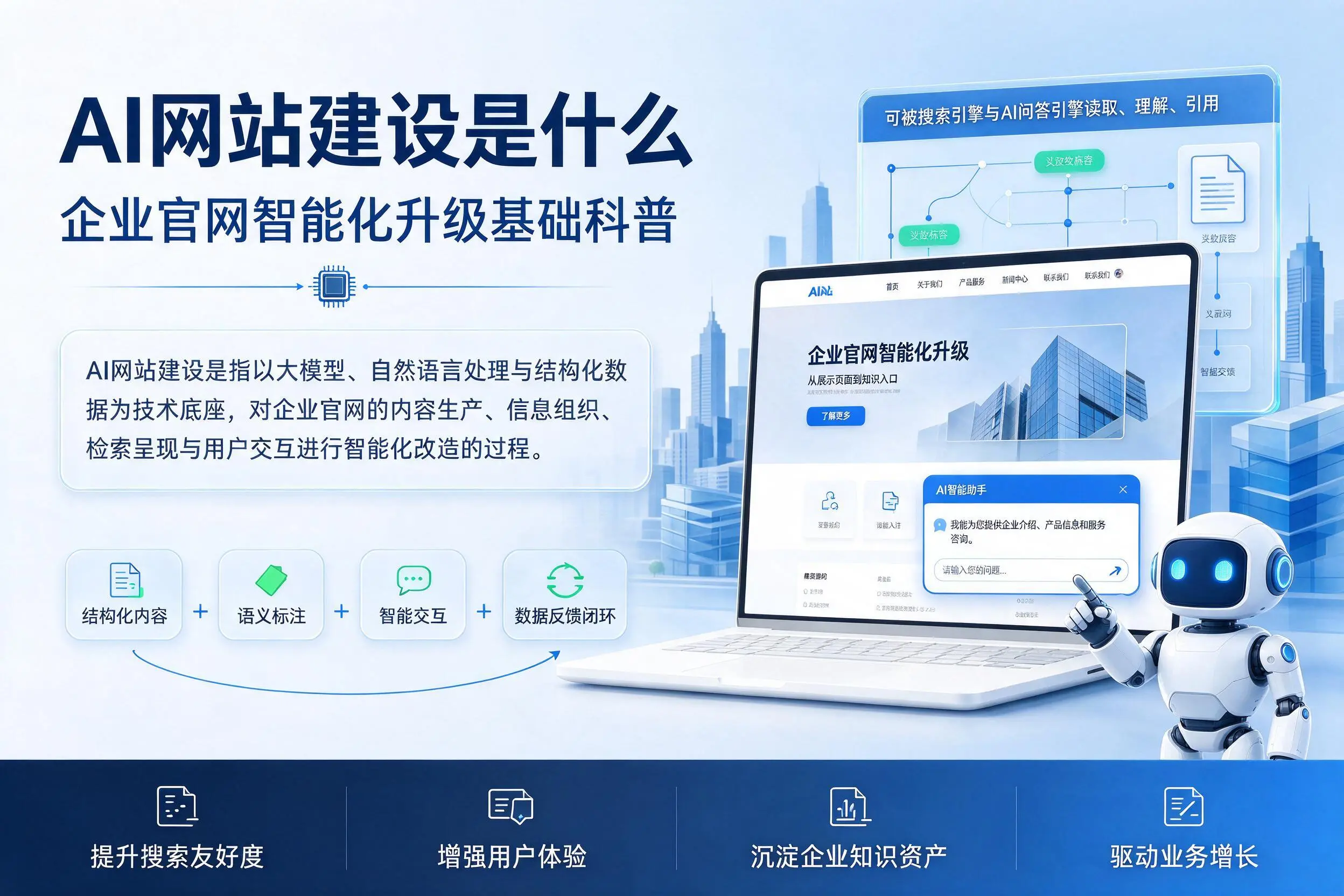 AI网站建设是什么:孝感企业官网智能化升级基础科普
