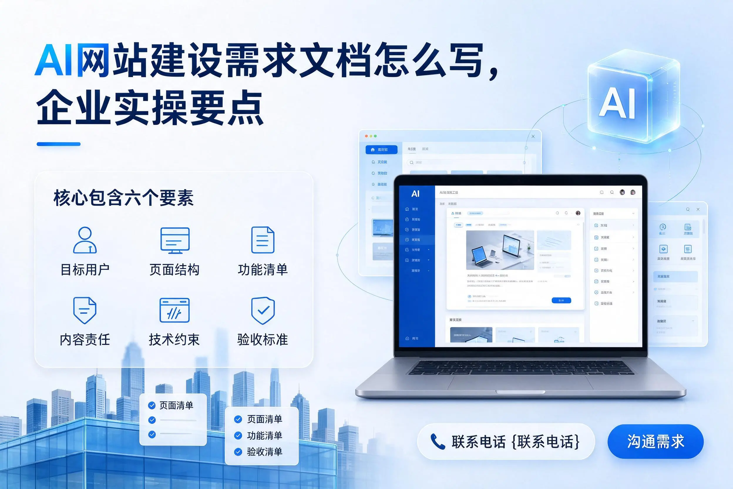 AI网站建设需求文档怎么写,孝感企业实操要点